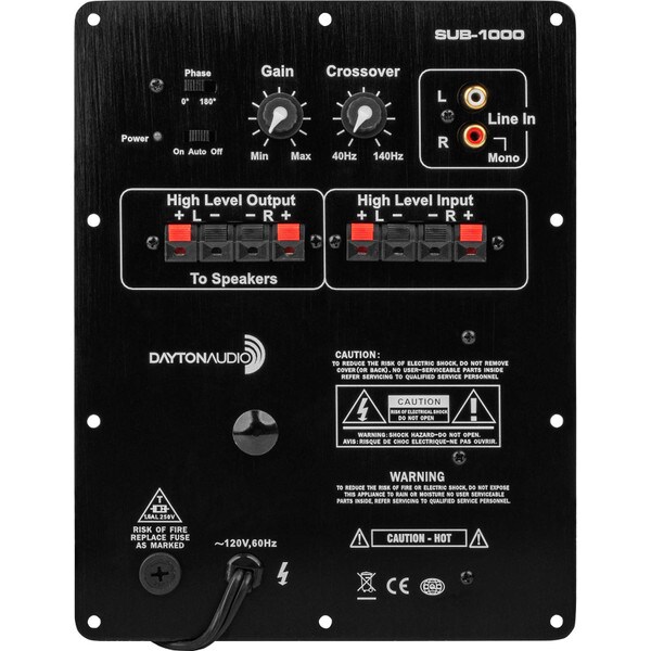 Main product image for Sub1200 subwoofer Plate Amp with 3 dB Bass Boost @ 40 Hz309-628